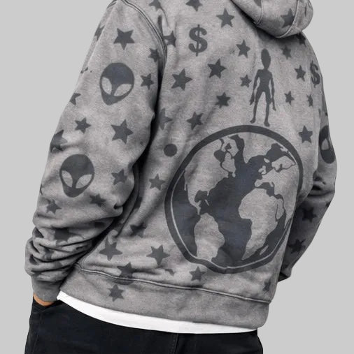 Handmade Landing on Business Hoodie (Grey)
