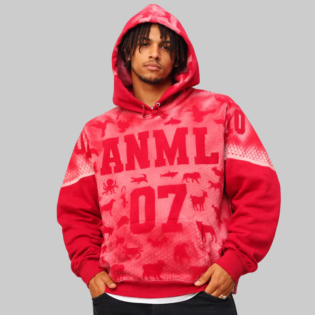 SHEEPS Handmade Red ANML Hoodie