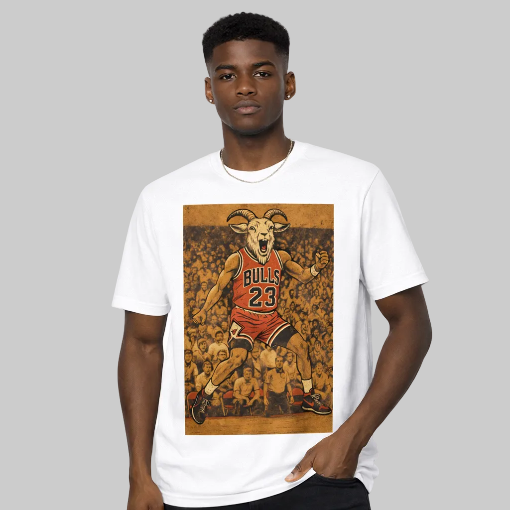 GOAT MOMENT™ "23" Vintage Graphic Tee (White)