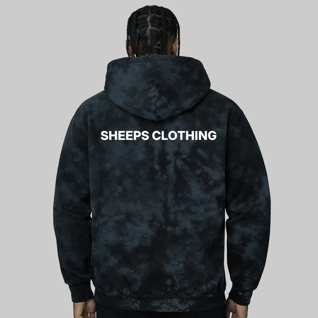 SHEEPS Wolf Tye- Die Hoodie (Black)