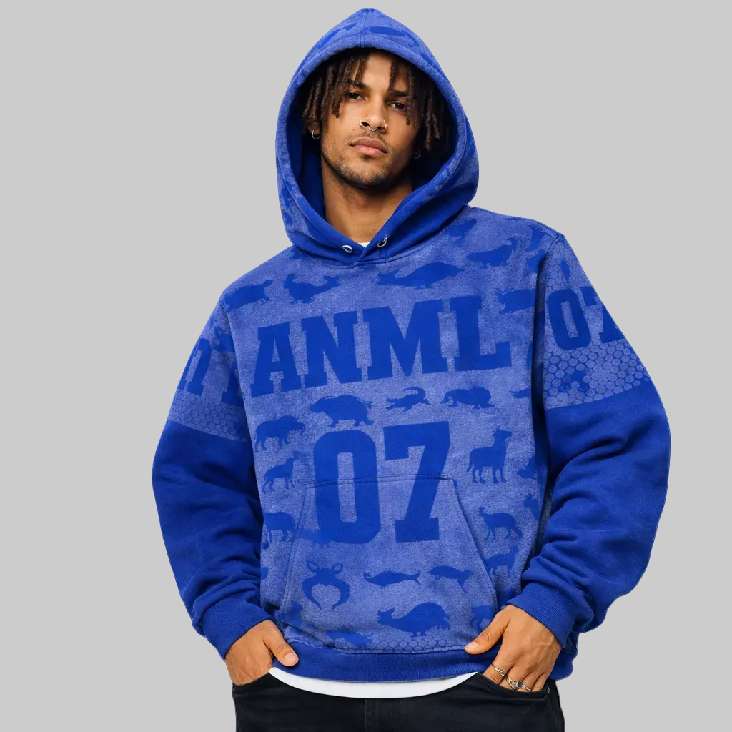 SHEEPS Handmade Blue ANML Hoodie